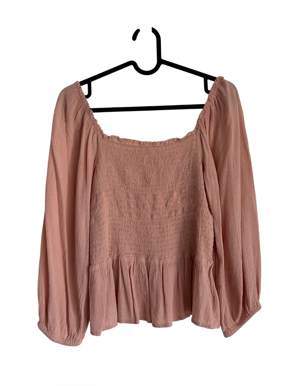 American Eagle Smocked Pink Dainty Blouse Size Small Like New